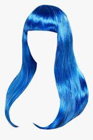 Iris has very soft and subtle waves, with short blunt bangs making this perfect for lolita and fashion Blue Hair Wig Long Hair Longhair Azul Shiny Transparent Background Blue Wig Png Png Download Transparent Png Image Pngitem