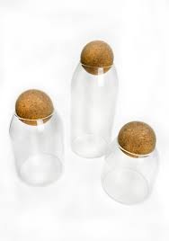 Large Cork Top Glass Canister