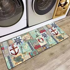 anchor lighthouse pattern floor mat