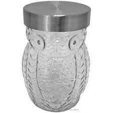 clear glass owl shaped 42oz large