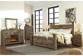 Each of our dressers has it's own style that uplifts your room with a unique finish and look that you'll love. Ashley Furniture Signature Design Trinell B446 32 26 W100 02 Rustic Dresser With Fireplace Insert Mirror Del Sol Furniture Dresser Mirror Sets