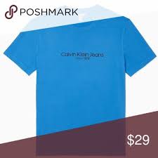Nwt Calvin Klein Mens Blue Crew Neck T Shirt Size Chart