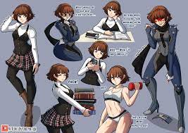 Many Different Makoto's (By @Kinkymations on twitter) : r/Persona5