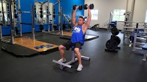 seated dumbbell press video exercise