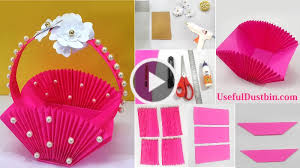 how to make accordion diy paper basket