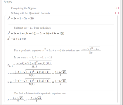 Quadratic Equations Calculator Part 3