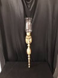 Brass Sconce With Hurricane Shade