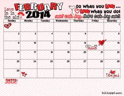 February Calendar And Printable Is Here Inkhappi