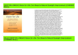 Best Selling 2 Vision For Life Ten Steps To Natural