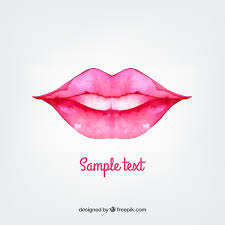 free vector watercolor lips