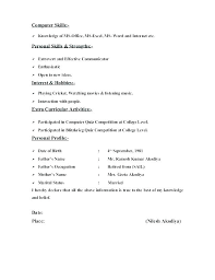 Resume Template On Microsoft Word 2007 Simple Resume Format