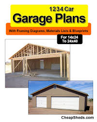 1 2 3 4 Car Garage Plans With Blueprints