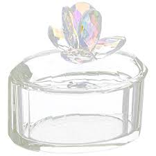 iridescent crystal flower jewelry box