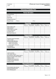 Staff Review Form Template Staff Evaluation Form Template Free