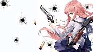 Anime Girl With Gun HD Wallpaper | 1920x1080 | ID:52510 -  WallpaperVortex.com