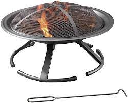 Gas ignited fire pit for added outdoor ambiance. Amazon Com Pleasant Hearth Ofw222rfn 1 Round Grab N Go Fire Pit Wall Heater Black Patio Lawn Garden