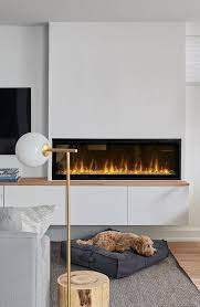 Modern Gas Fireplace Over Floating