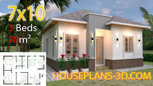 house design 7x10 with 3 bedrooms hip