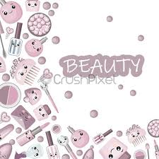 background for lettering cosmetics for