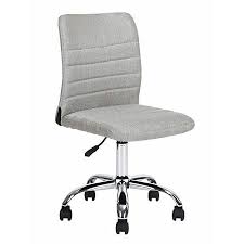 • leatherette seat and back are finished with a synthetic s… Homycasa Silver Executive Modern Mid Back Armless Office Chair Adjustable Height Ribbed Task Seat Pa Office Chair Adjustable Office Chair Wooden Office Chair