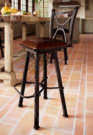 western iron barstool with back with