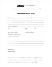 Simple Wedding Photography Contract Template Photography Contract