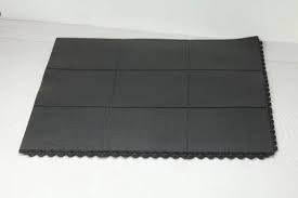 rubber black gym floor mats thickness