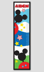 Mickey Mouse Clubhouse Growth Chart Vinyl Print Growth