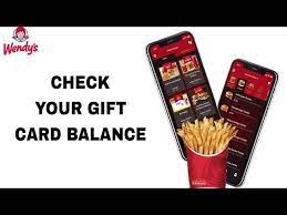 gift card balance on wendy s app