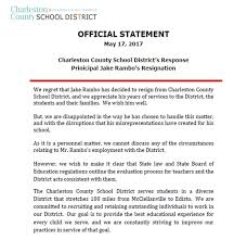 Ccsd Responds To Principals Allegations In Resignation Letter
