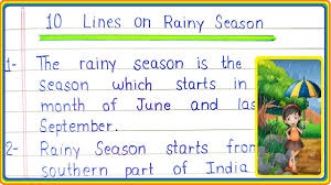 10 lines on rainy season for children