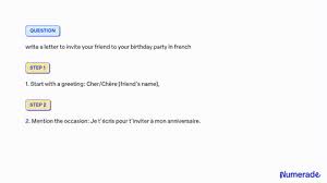 friend to your birthday party in french