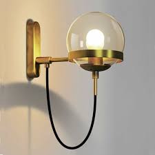 Industrial Retro Wall Sconce Glass Ball