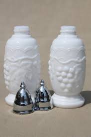 Vintage G Pattern Milk Glass
