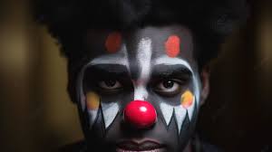 clown make up im gesicht