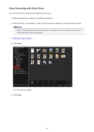 how to scan on a canon image garden