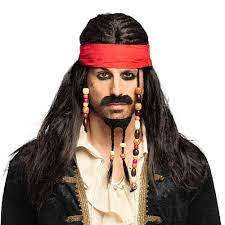 Amazon.com: Pirate Jack Sparrow Style Wig with Beard, Moustache and Bandana  : Clothing, Shoes & Jewelry