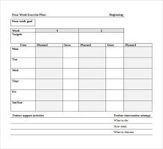 Sample Exercise Plan Template 8 Free Documents Download In Pdf Word
