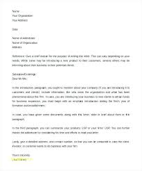 Sample Business Introduction Letters Cover Letter For Company
