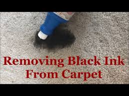 removing ink from cream colored carpet
