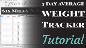 7 day average weight tracker