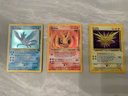 Mavin | Set of 3 Holo Pokemon Cards - LEGENDARY BIRDS - Fossil Articuno,  Moltres, Zapdos