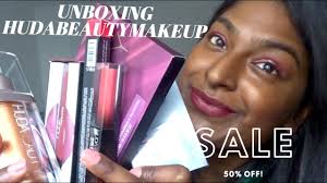 unboxing huda beauty makeup haul