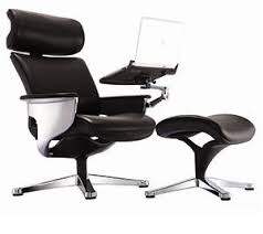 A variety of styles for rest, reading, and repose. Nuvem Black Leather Reclining Executive Chair With Ottoman And Tablet Arm By Eurotech