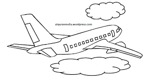 Gambar mewarnai alat transportasi yang satu ini tentang pesawat terbang. Mewarnai Gambar Pesawat Terbang 13 Anak Muslim Alqur Anmulia