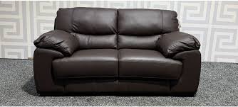 italian brown regular leather sofa with