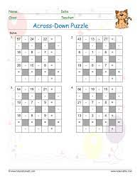 free math puzzles worksheets pdf