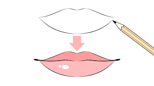 how to draw anime lips in 6 steps easy