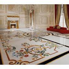 inlaid marble stone flooring