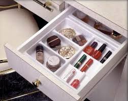 cosmetic makeup organizer tray white
